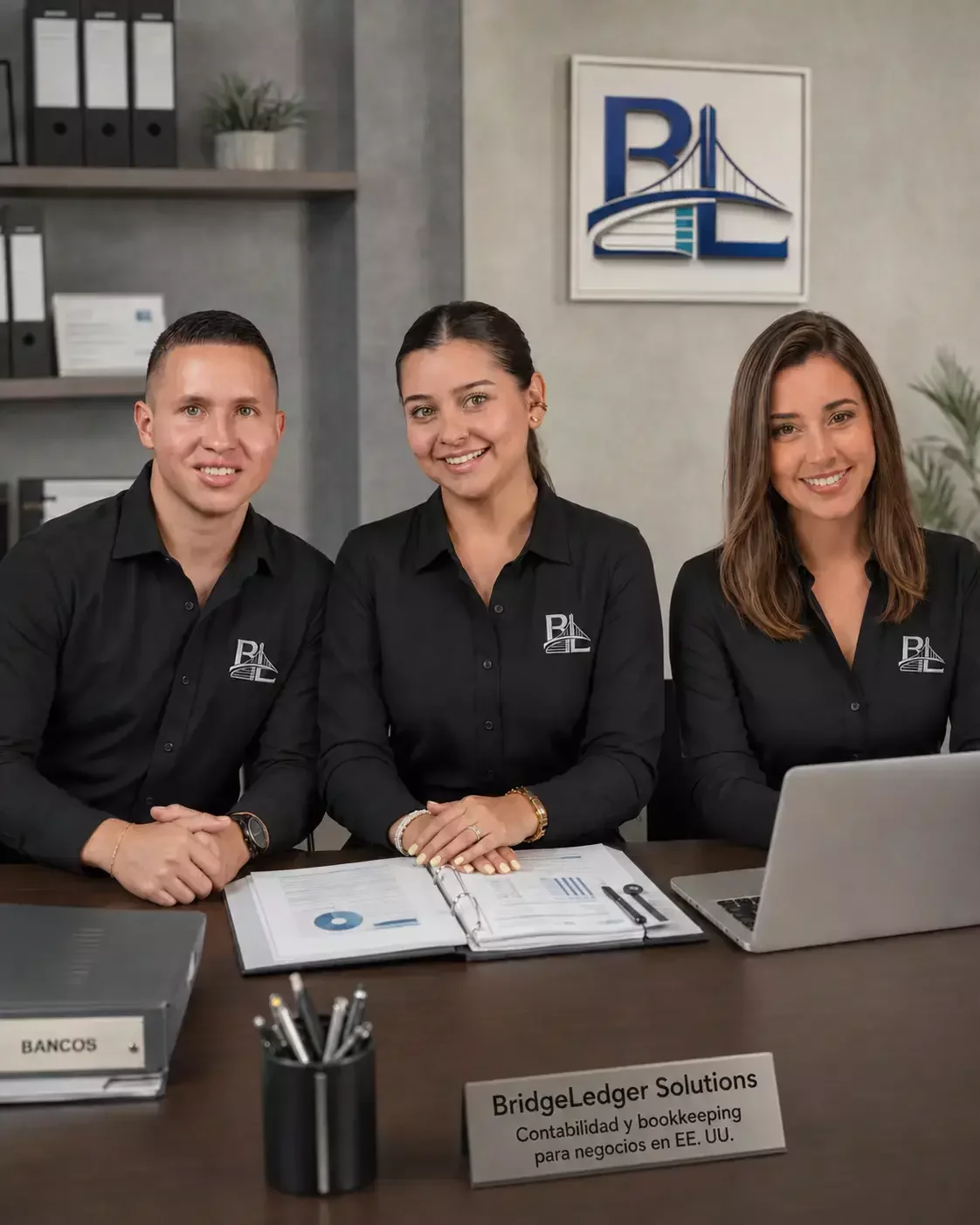 BridgeLedger Solutions team at its operations center