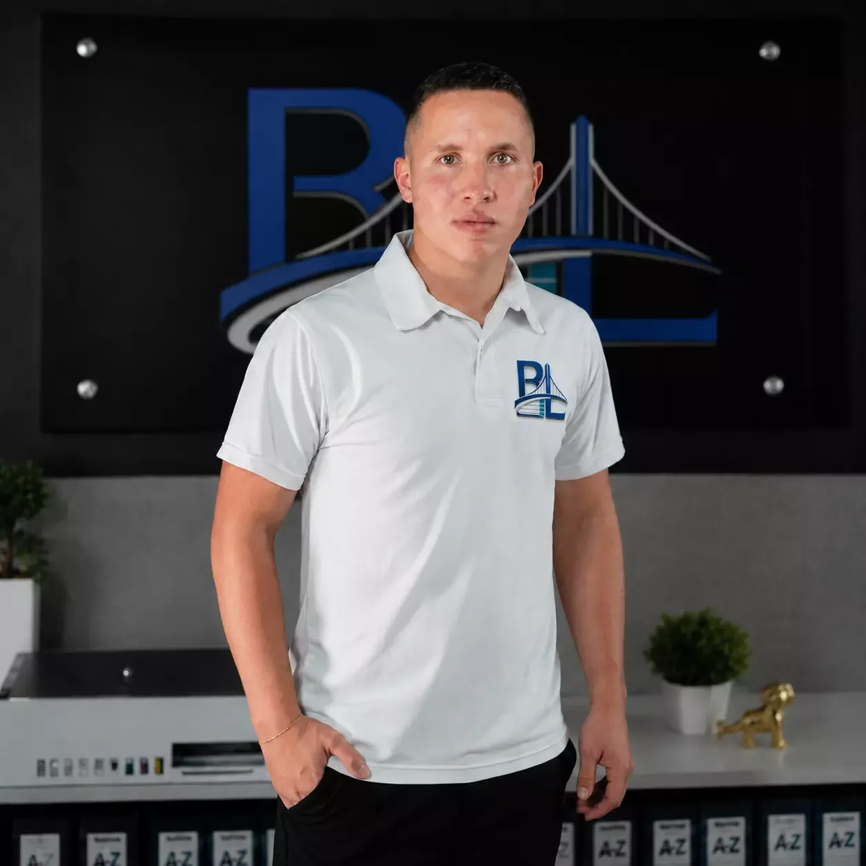 Professional portrait of Juan Camilo Arango, responsible for leadership and strategy at BridgeLedger Solutions