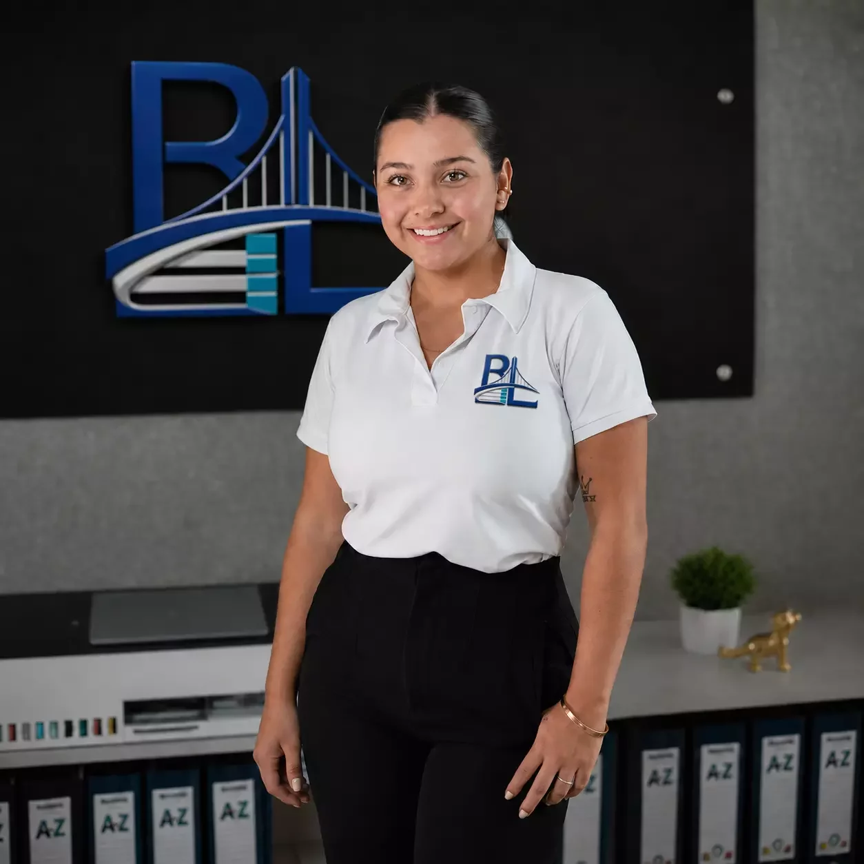 Professional portrait of María José Taborda, responsible for accounting oversight at BridgeLedger Solutions